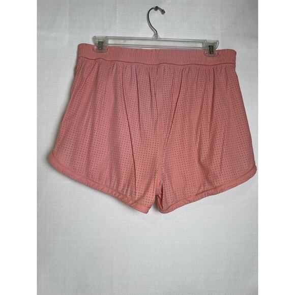 GapFit High Rise Mesh Running Shorts XL Tall Lined EUC Pretty Peach - Picture 2 of 7